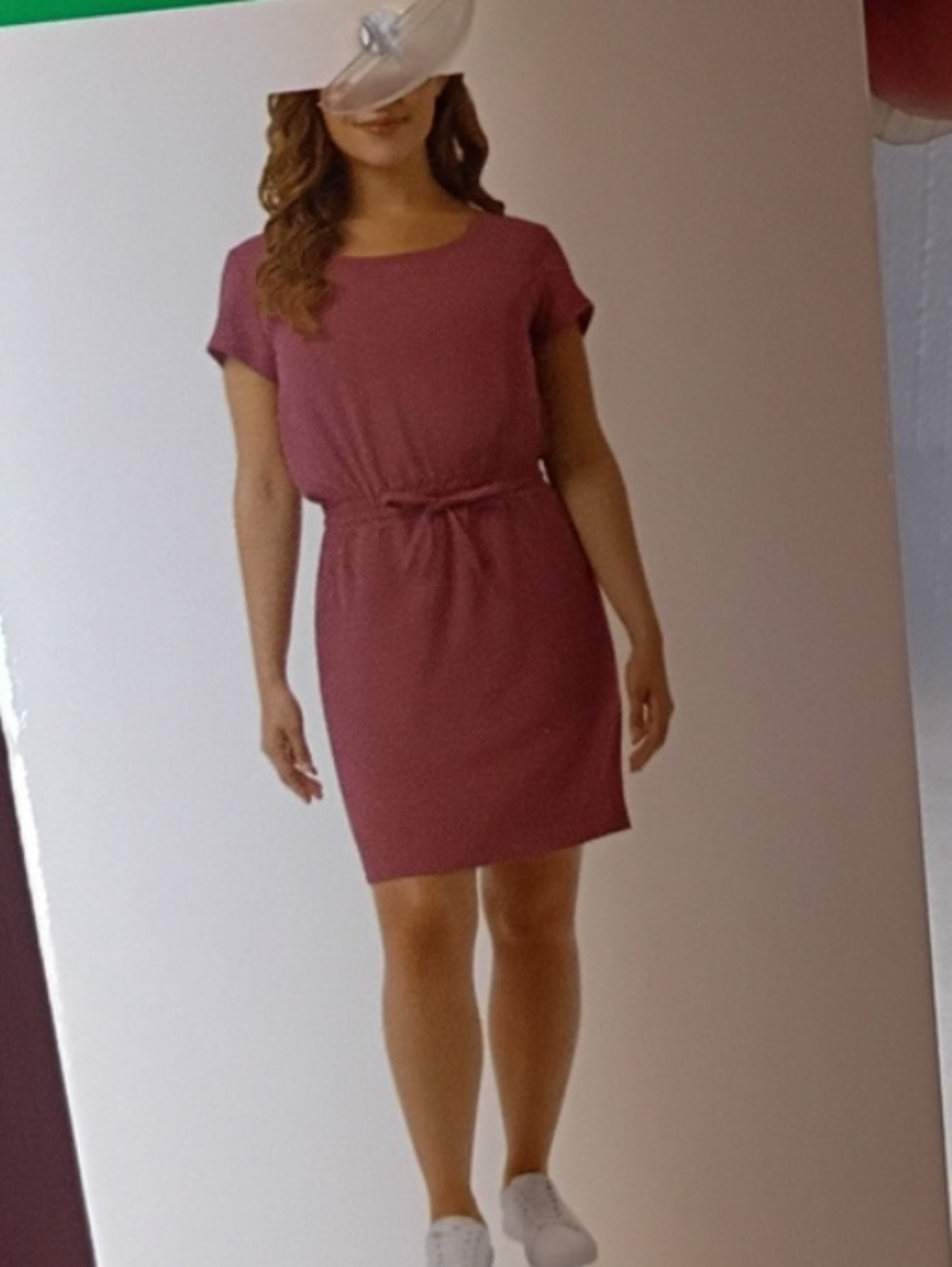 32 Degrees Drawstring Waist Short Sleeve Dress in Dusty Rose XL - Picture 3 of 11
